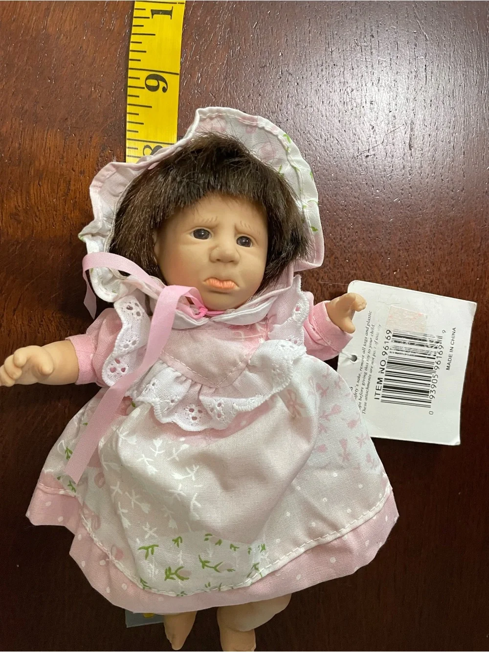 1990s Palm Pals Bean Bag Kids Baby Doll with Bonnet